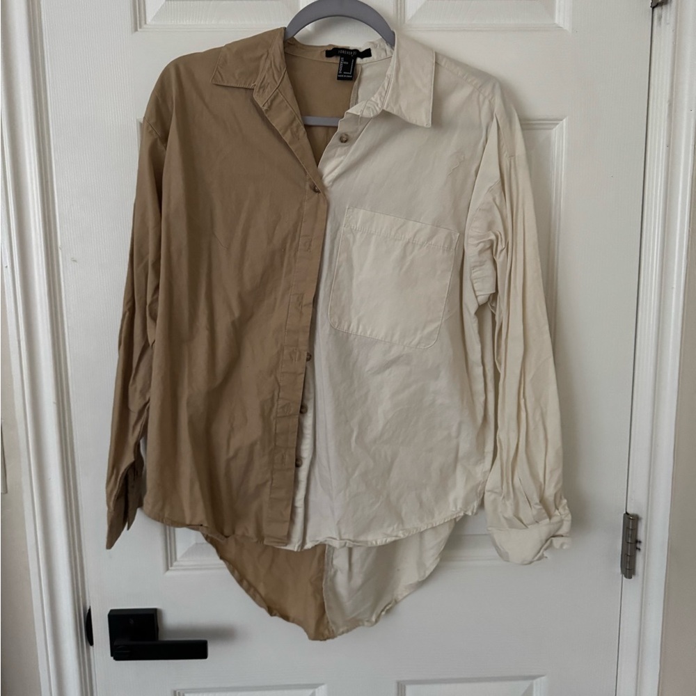 Forever21 Two-Tone Tan and Cream Women’s Cover Up